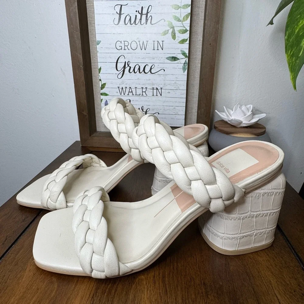 Dolce Vita Braided Ivory Sandals /Size 6
